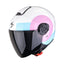 CASCO SCORPION EXO-CITY II SHEER BLANCO-ROSA-AZUL CLARO