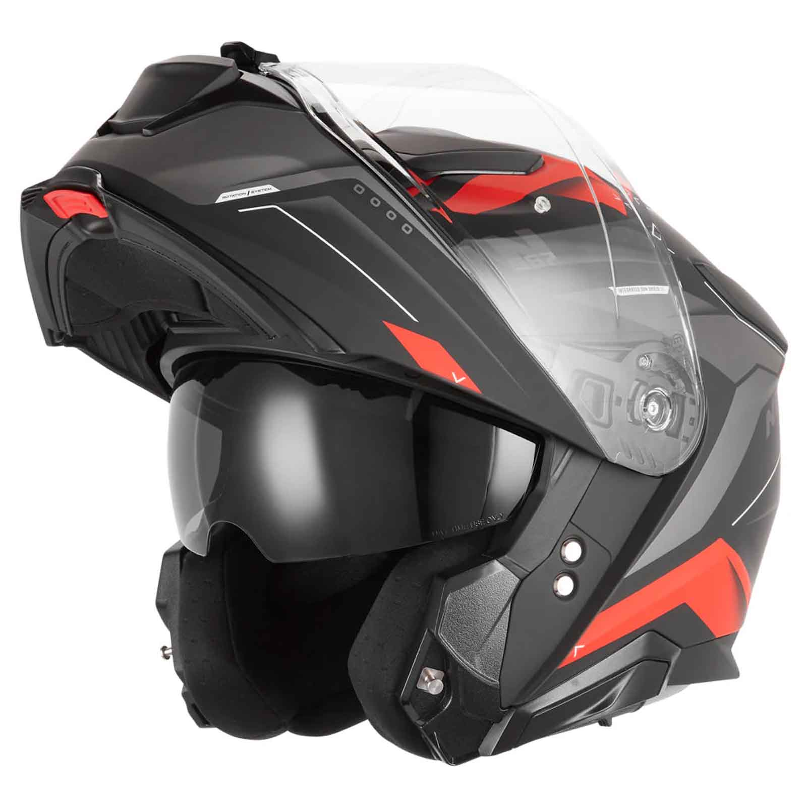 Casco Modular NOX N967 Conquer  Rojo / Negro Imagen secundaria del producto