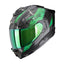 CASCO SCORPION EXO-1500 CARBON AIR PLATTED NEGRO / VERDE