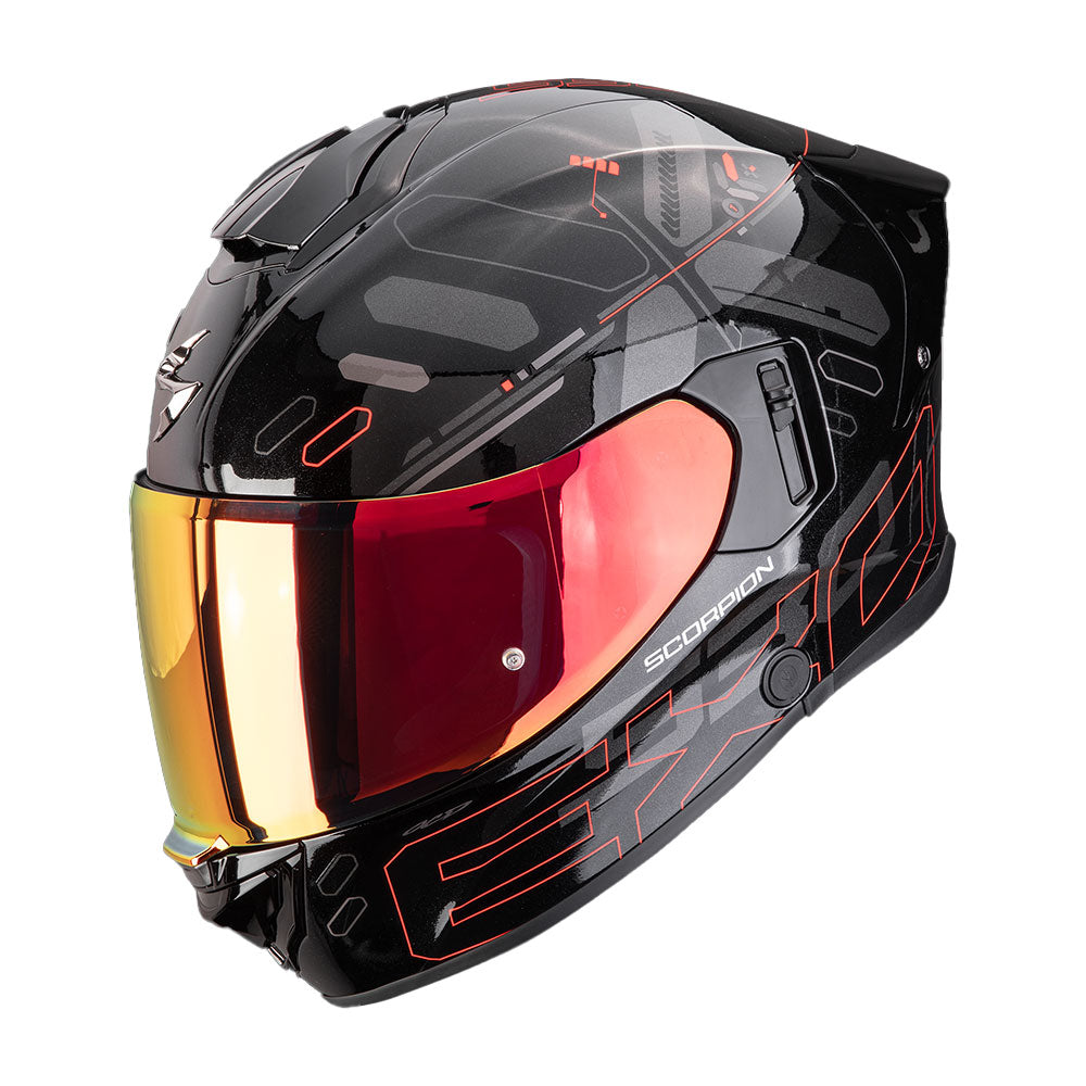 CASCO SCORPION EXO-530 AIR FOND NEGRO / ROJO