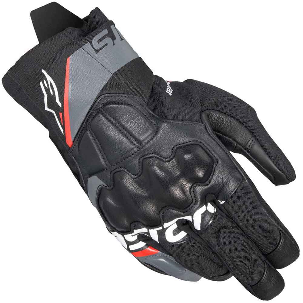 Guantes Alpinestars Corozal V3 Drystar® Negro / Gris / Rojo Flúor