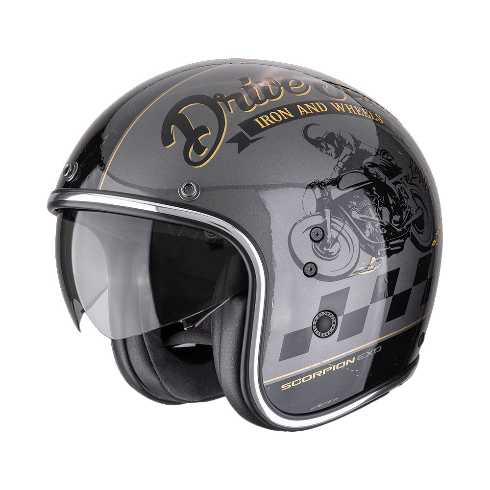CASCO SCORPION BELFAST EVO DRIVE Fast PLATA-NEGRO-ORO Imagen principal del producto
