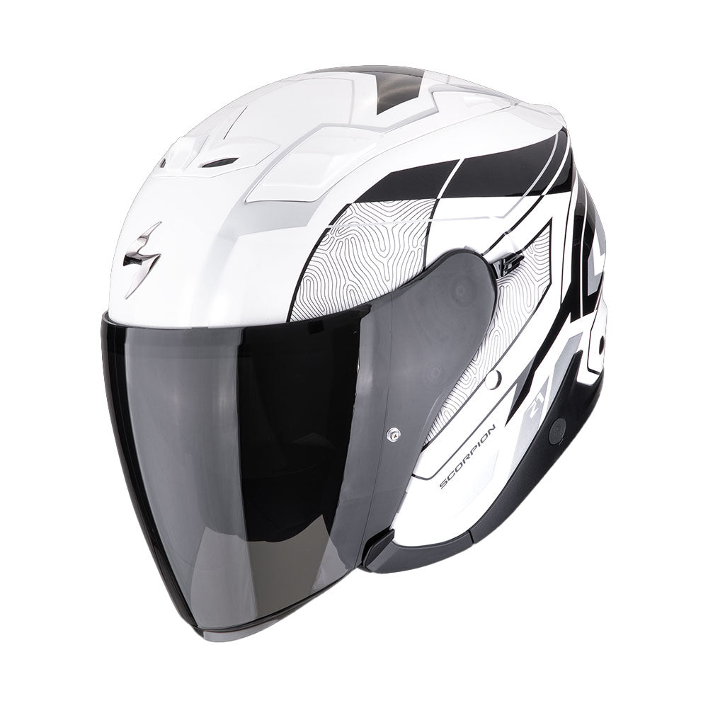 CASCO SCORPION EXO-Z1 VUE BLANCO-NEGRO-PLATA