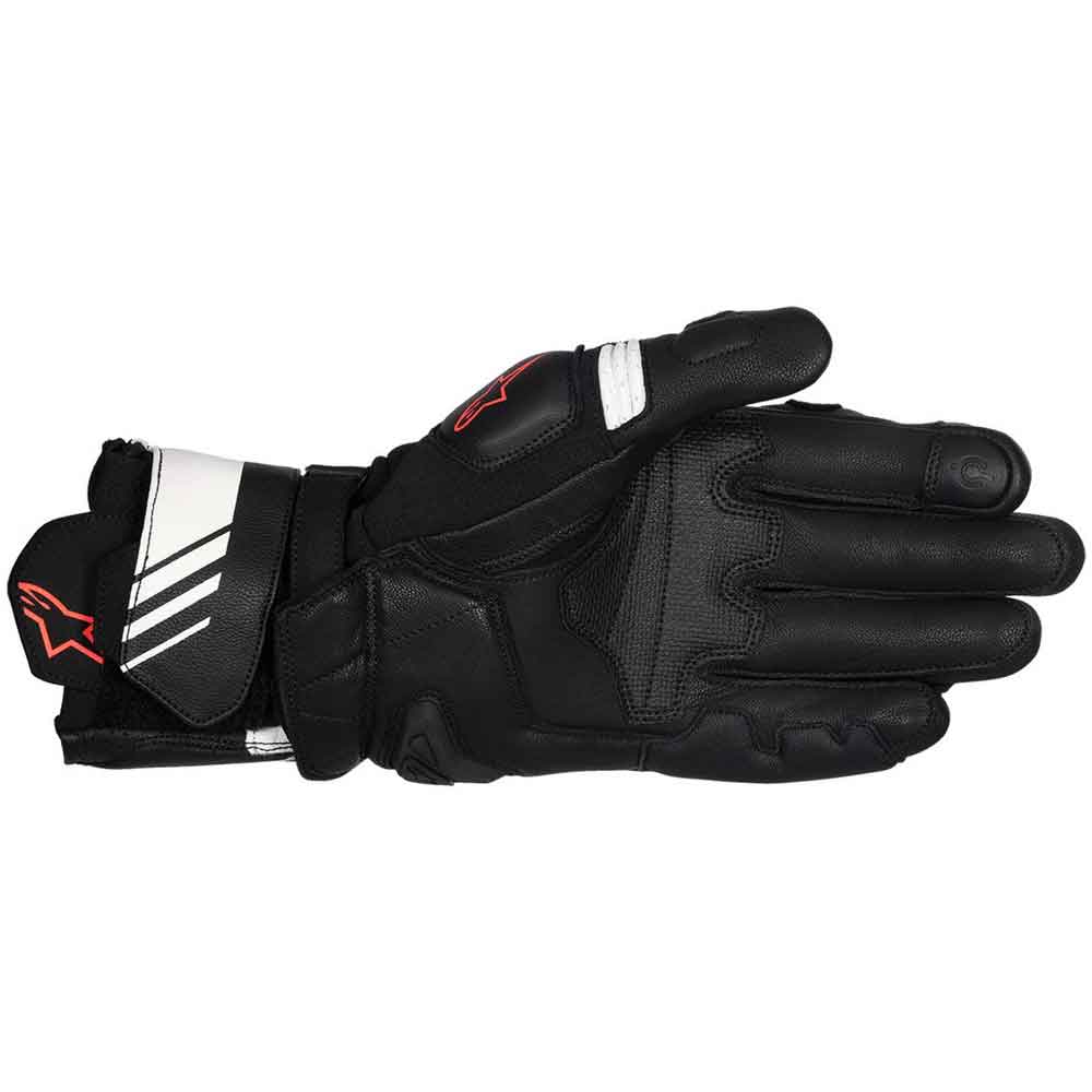 Guantes Alpinestars GP Plus R V3 Negros, Blancos y Rojos Fluorescentes