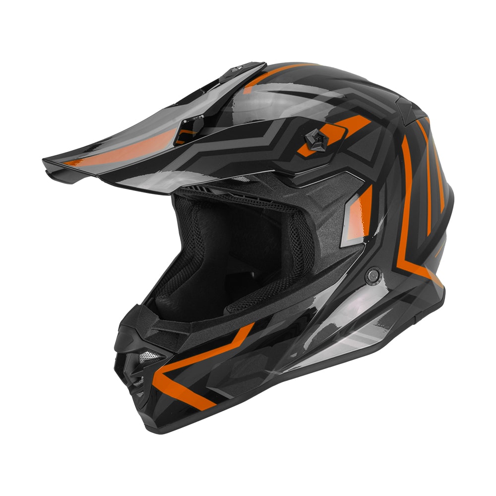 Casco CGM 367G Motocross Negro Naraja Imagen secundaria del producto