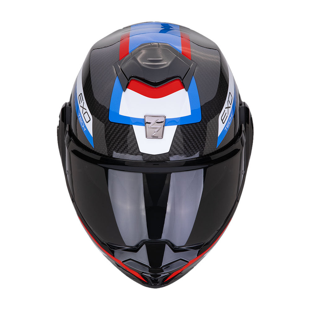 CASCO SCORPION EXO-TECH EVO CARBON COSY NEGRO-AZUL-ROJO