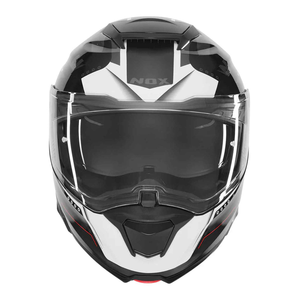 Casco Modular NOX N967 Conquer  Neg / Blanco / Rojo