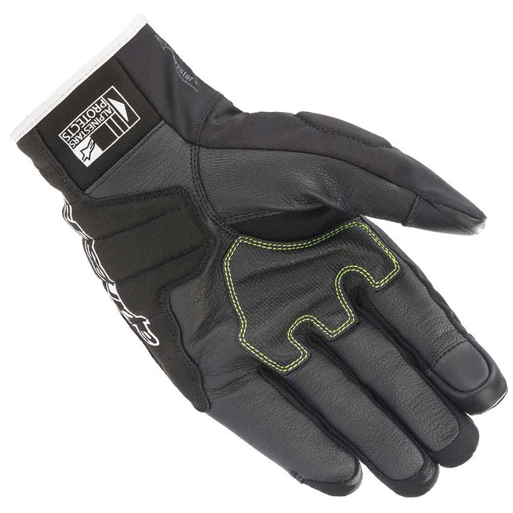 Guantes Alpinestars SMX Z Drystar Negros, Blancos y Rojos Fluorescentes