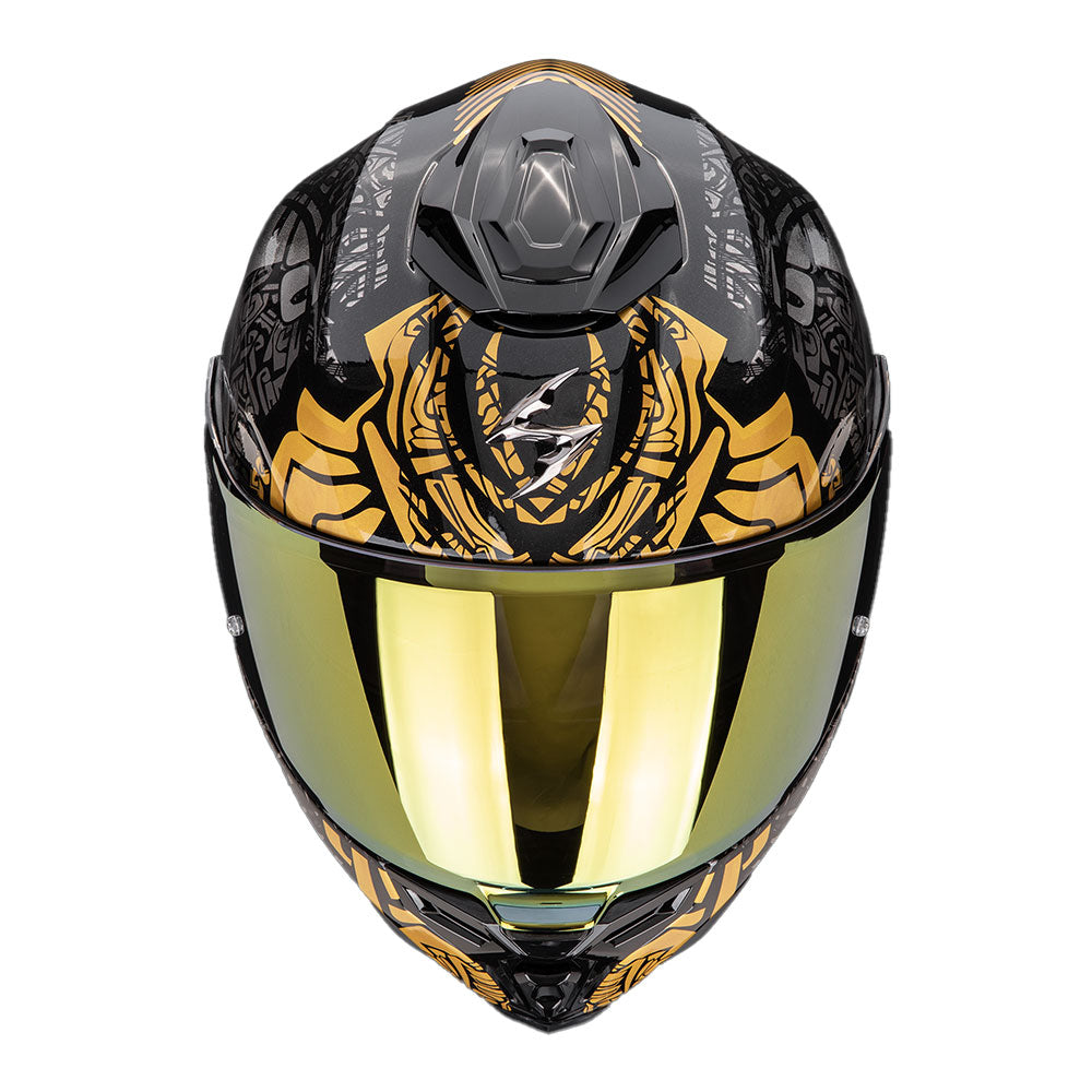 CASCO SCORPION EXO-1500 AIR APUS NEGRO / GRIS / DORADO