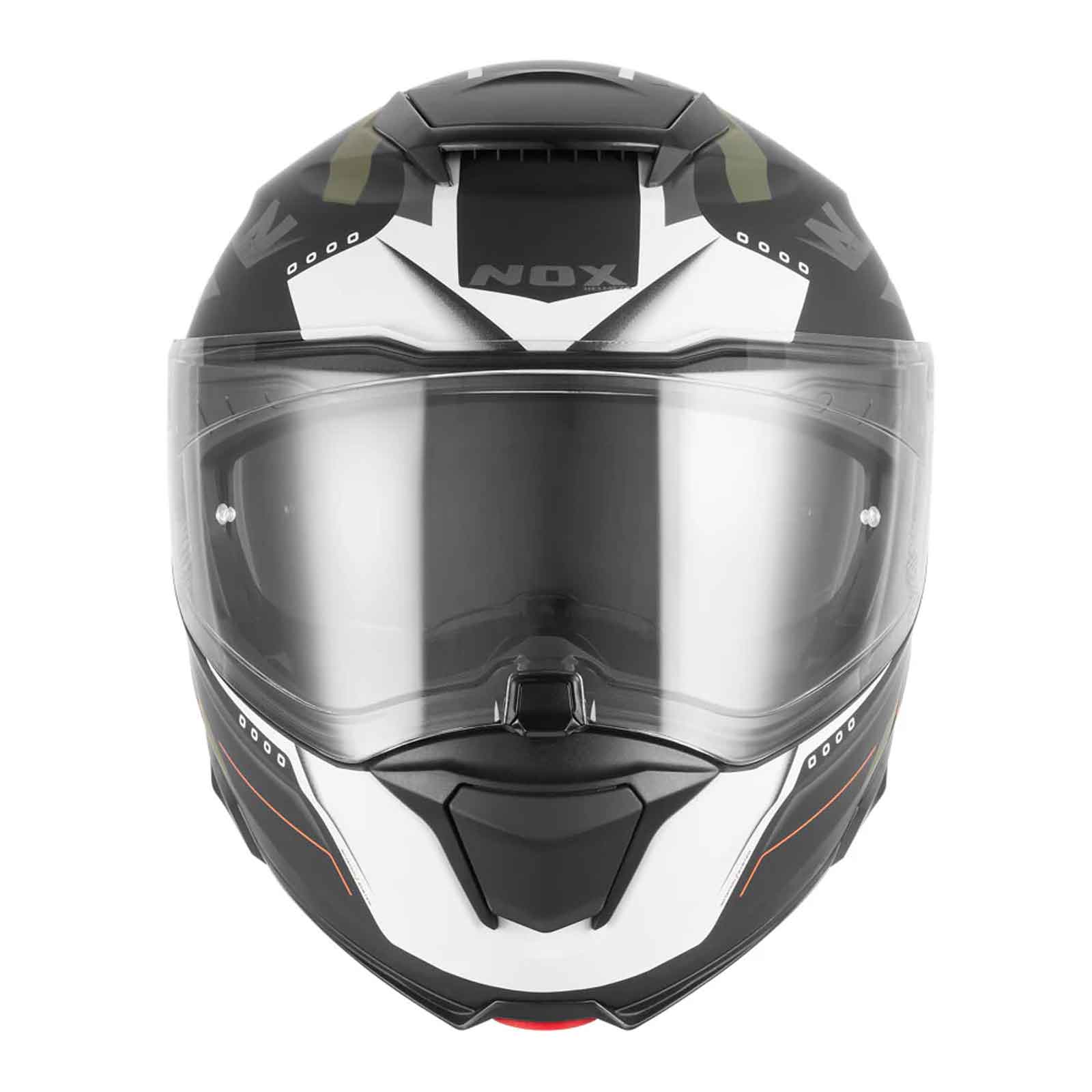 Casco Modular NOX N967 Conquer  Kaki / Naranja
