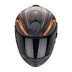 CASCO SCORPION EXO-491 KRIPTA NEGRO MATT/ NARANJA