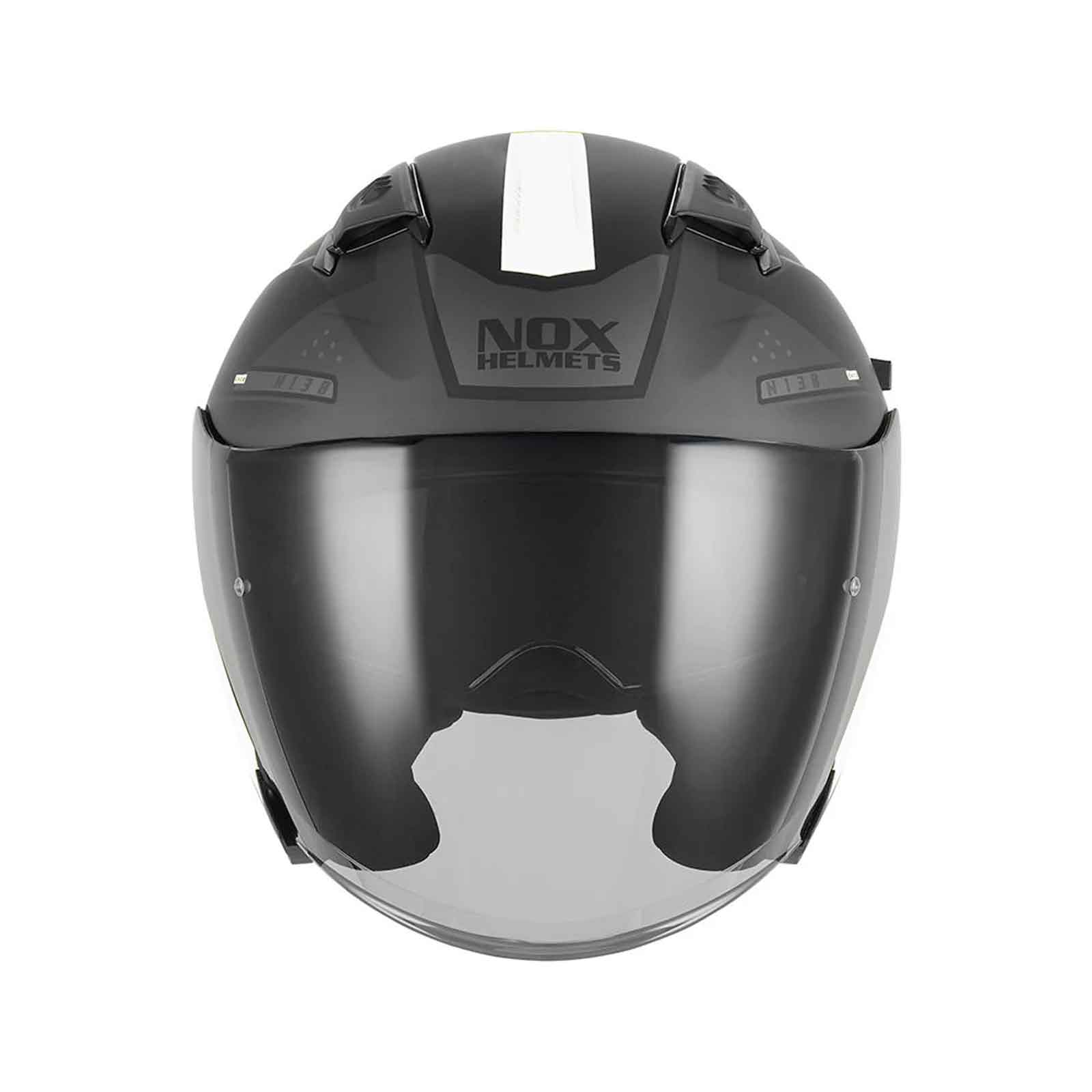 Casco Jet NOX N130 Ekto, Negro Mate/Blanco Imagen secundaria del producto