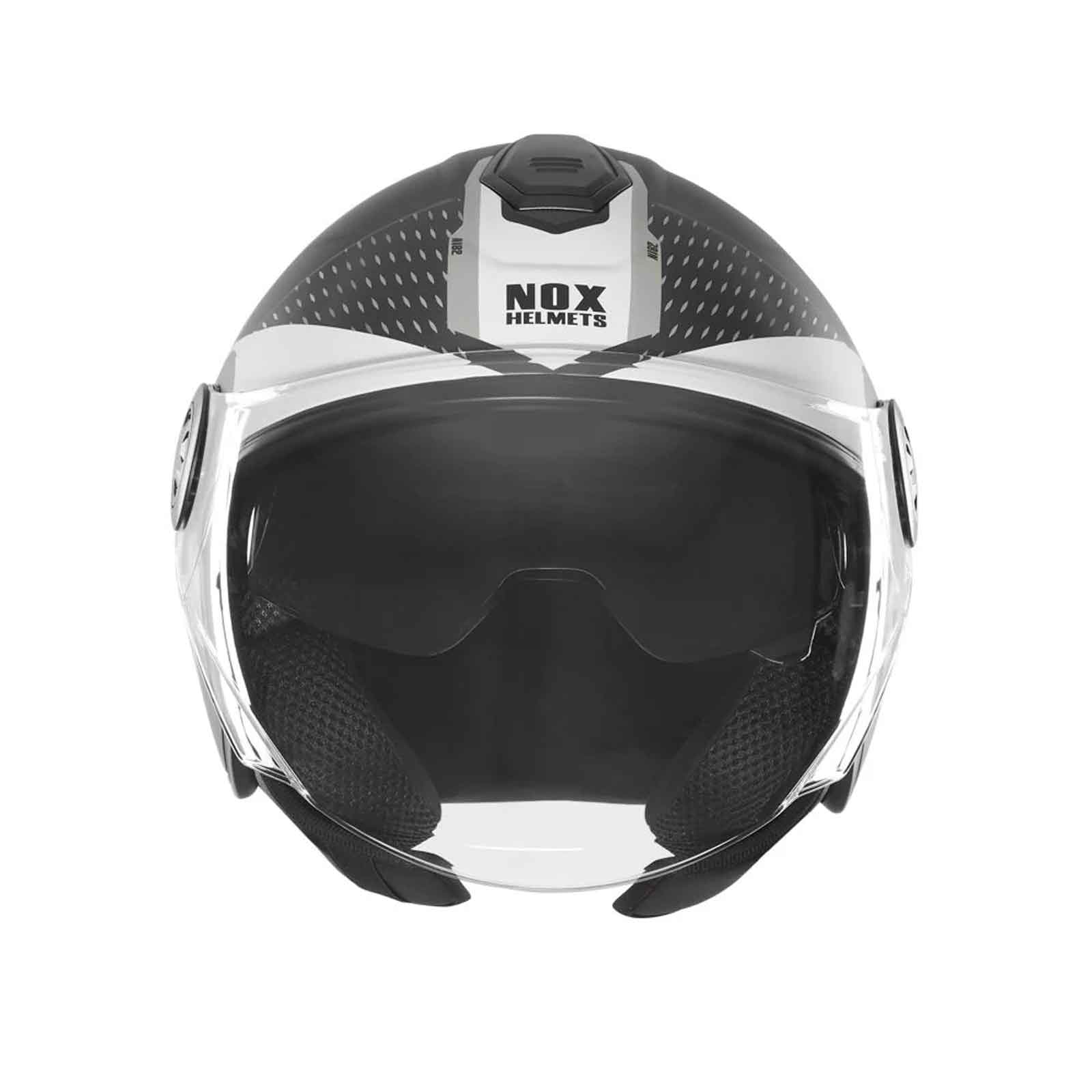 Casco jet NOX N182 Round Negro Mate / Plata Imagen secundaria del producto