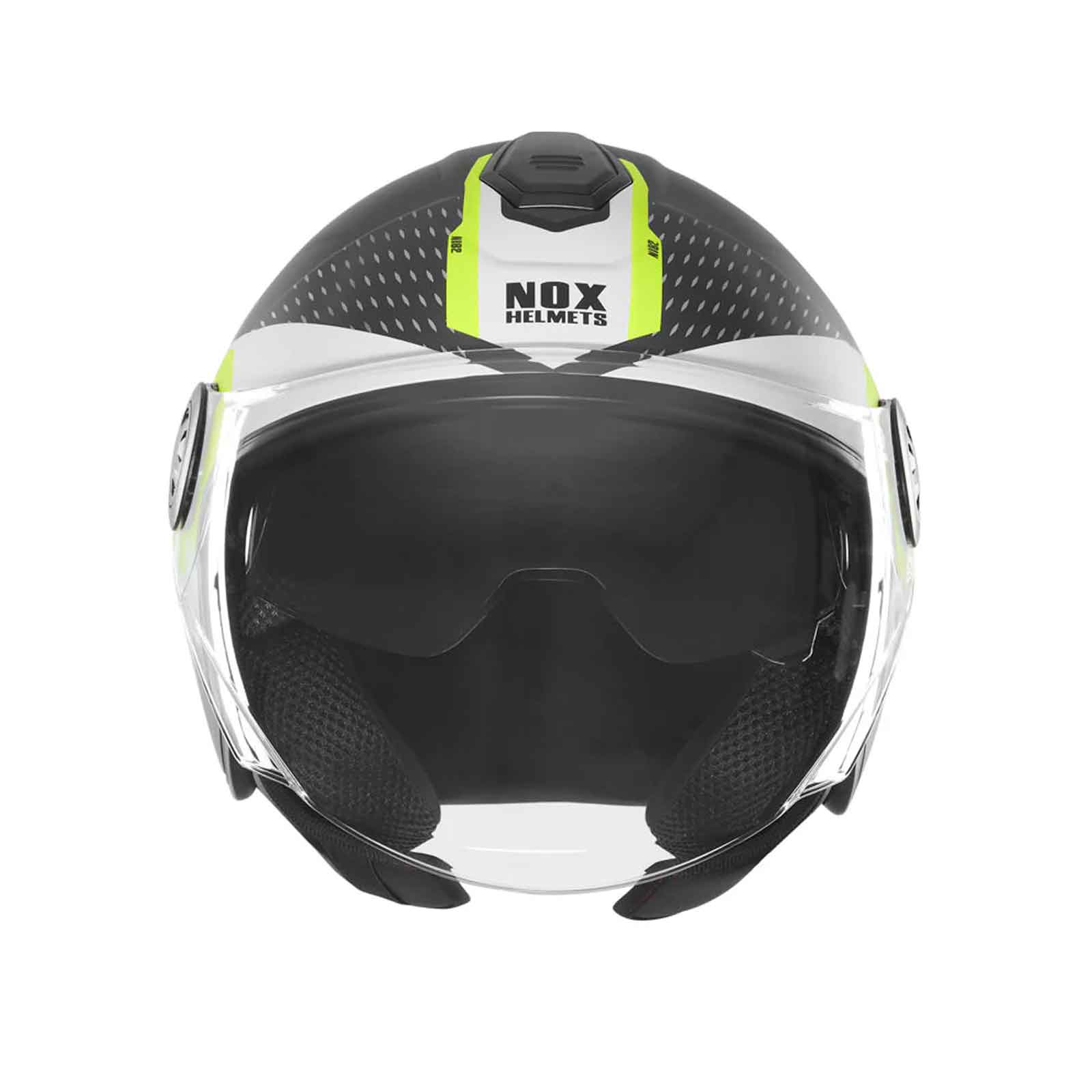 NOX N182 Casco Jet Redondo Negro Mate / Amarillo Imagen secundaria del producto