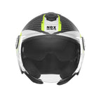 NOX N182 Casco Jet Redondo Negro Mate / Amarillo