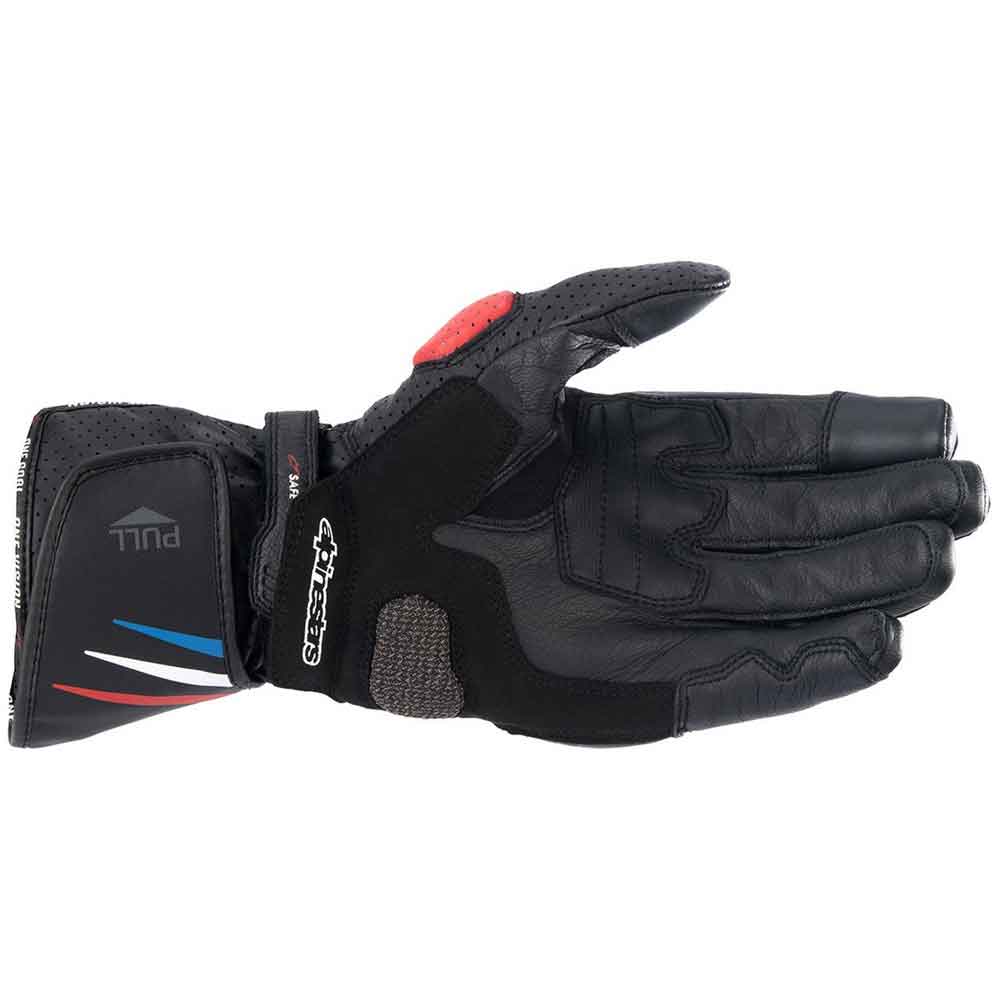 Guantes Alpinestars SP-8 V3 Negros, Rojos Claros y Azules