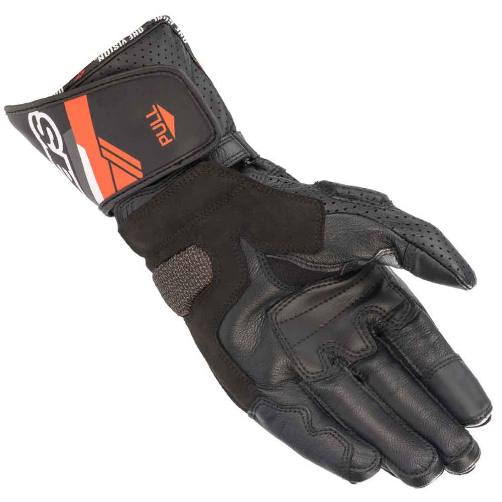 Guantes Alpinestars SP-8 V3 Negros y Rojos Fluorescentes