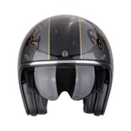 CASCO SCORPION BELFAST EVO DRIVE Fast PLATA-NEGRO-ORO