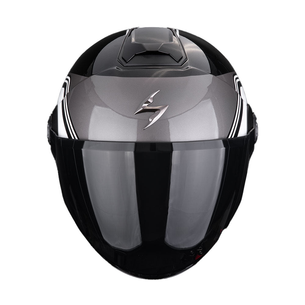 CASCO SCORPION EXO-CITY II VITA NEGRO METÁLICO-BLANCO