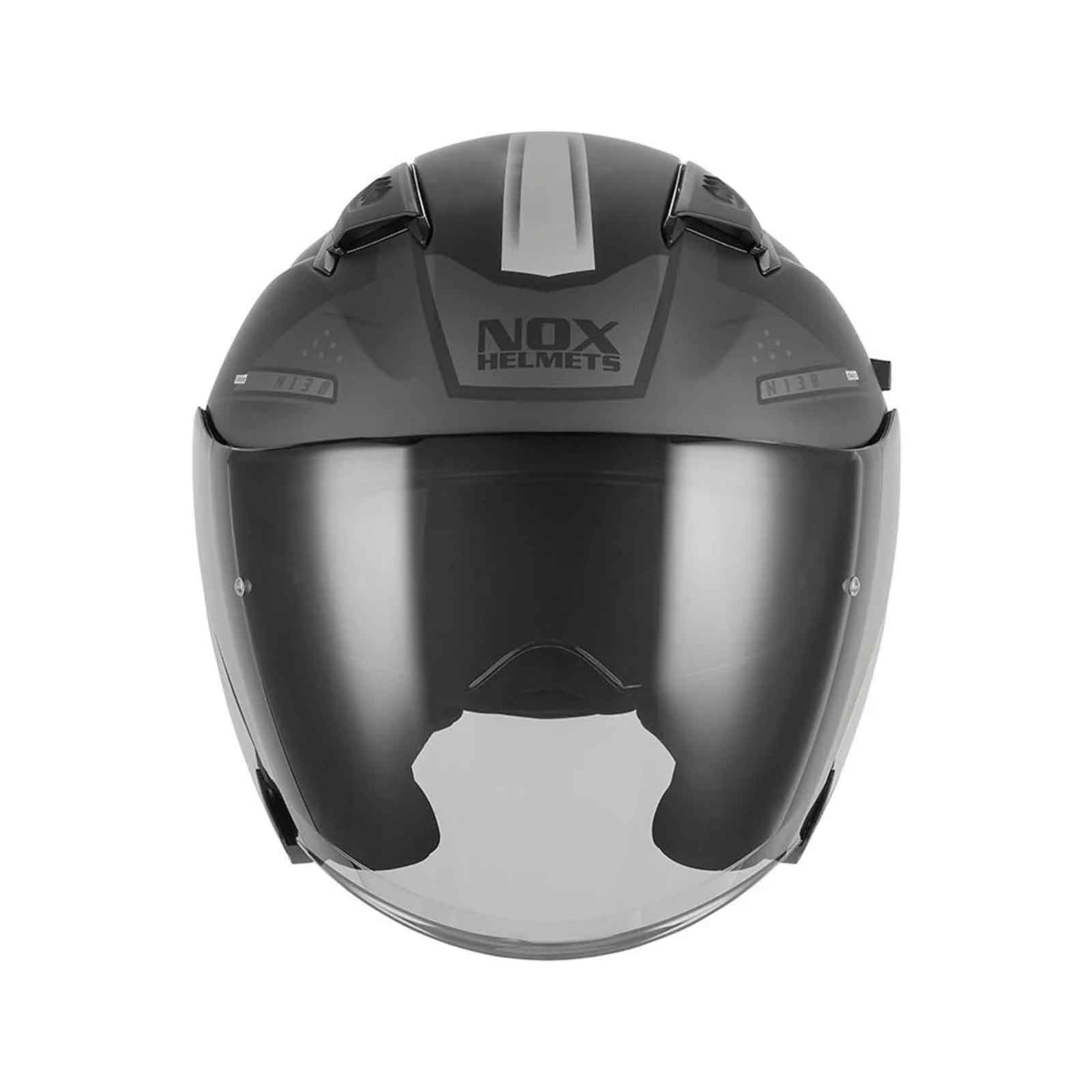 Casco Jet NOX N130 Ekto, Negro Mate/Plata Imagen secundaria del producto