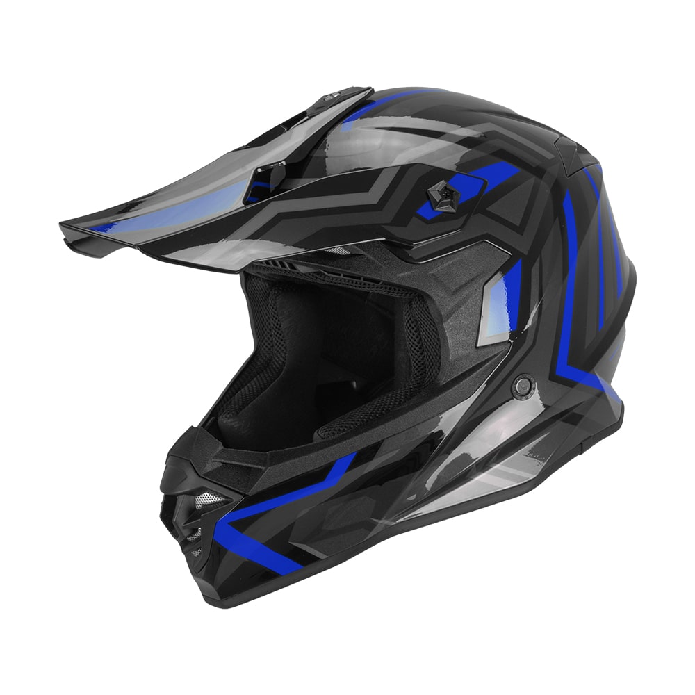 Casco CGM 367G Motocross Negro Azul Imagen secundaria del producto