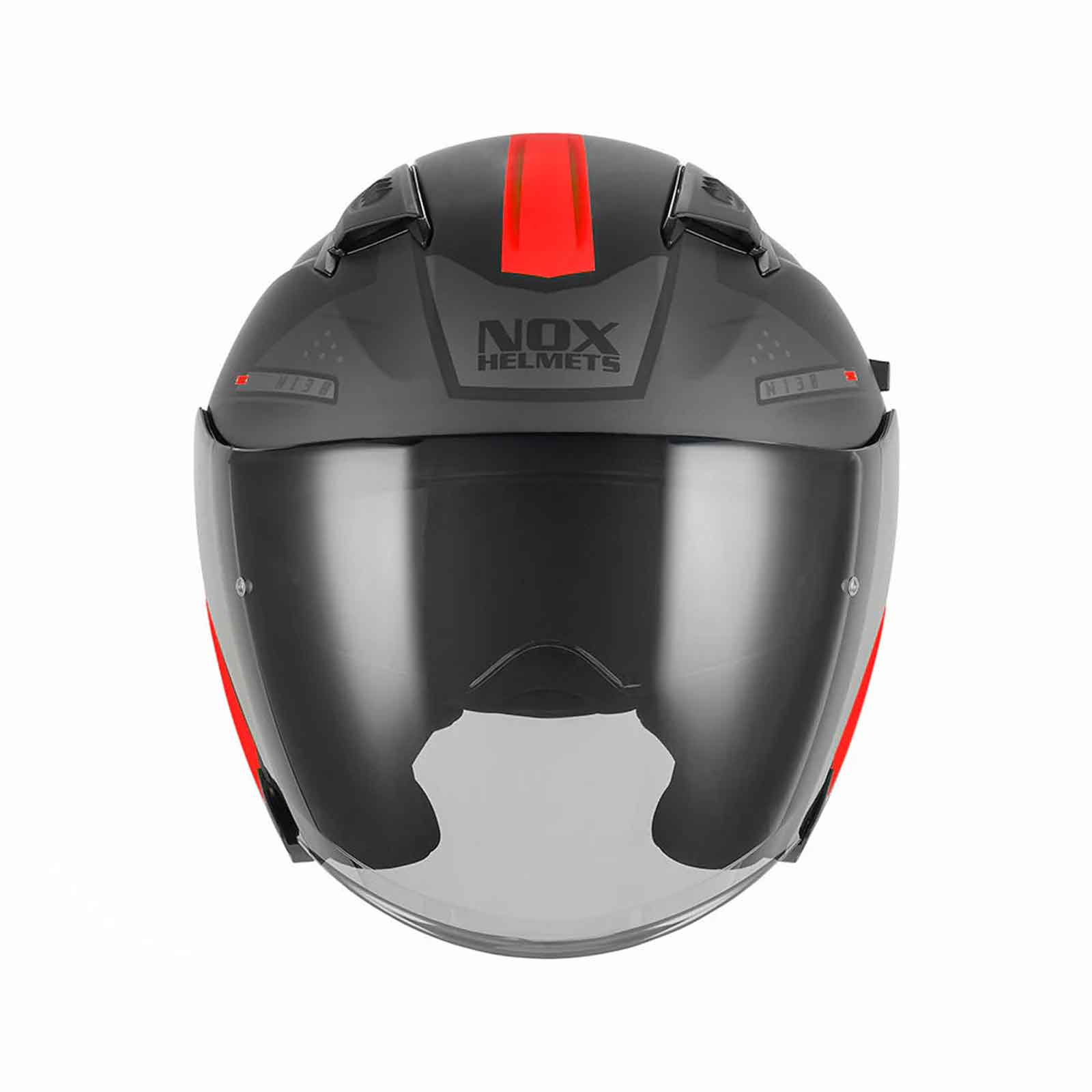 Casco Jet NOX N130 Ekto, Negro Mate/Rojo Imagen secundaria del producto