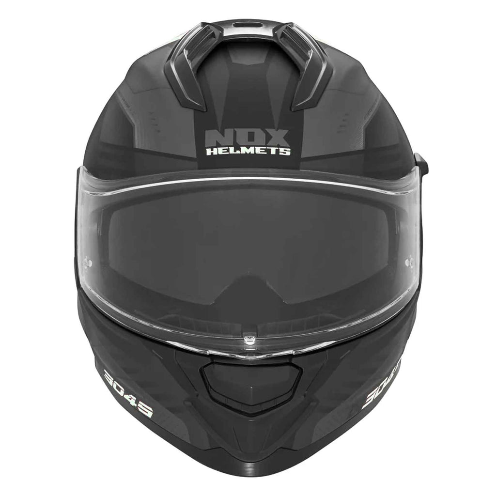 CASCO INTEGRAL REVO N304-S, NEGRO MATE Y AMARILLO