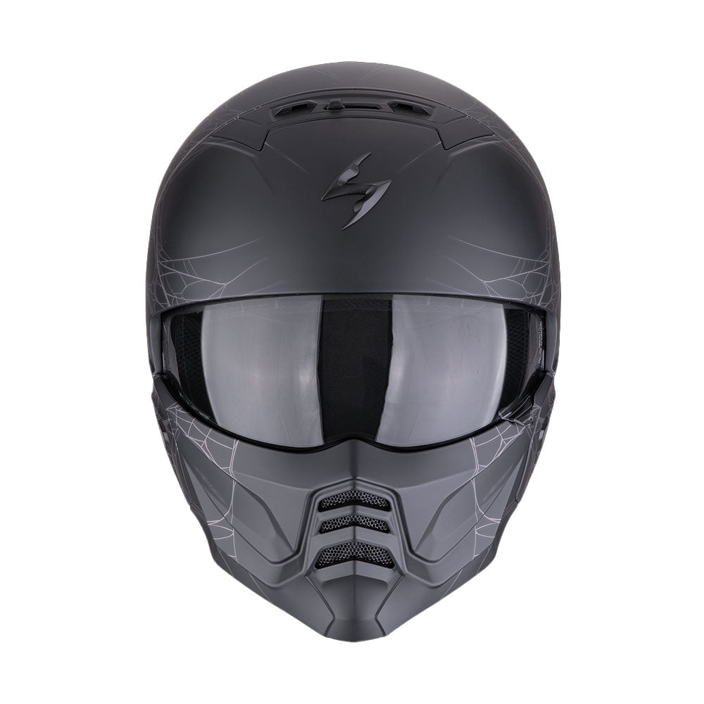 CASCO SCORPION EXO-COMBAT II SPIDERWEB NEGRO MATE-PLATA Imagen secundaria del producto