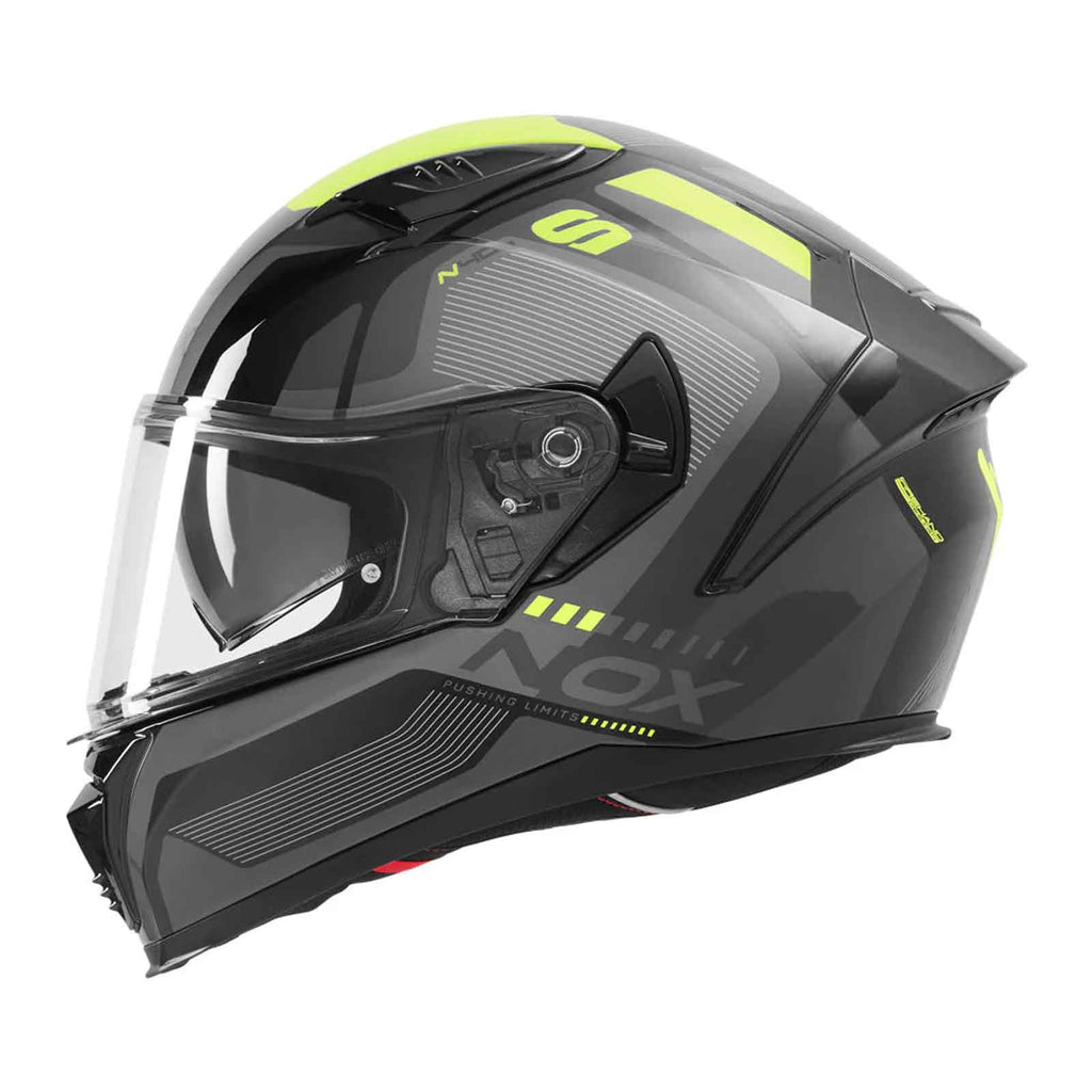 CASCO INTEGRAL NOX MENTOR N402 NEGRO AMARILLO