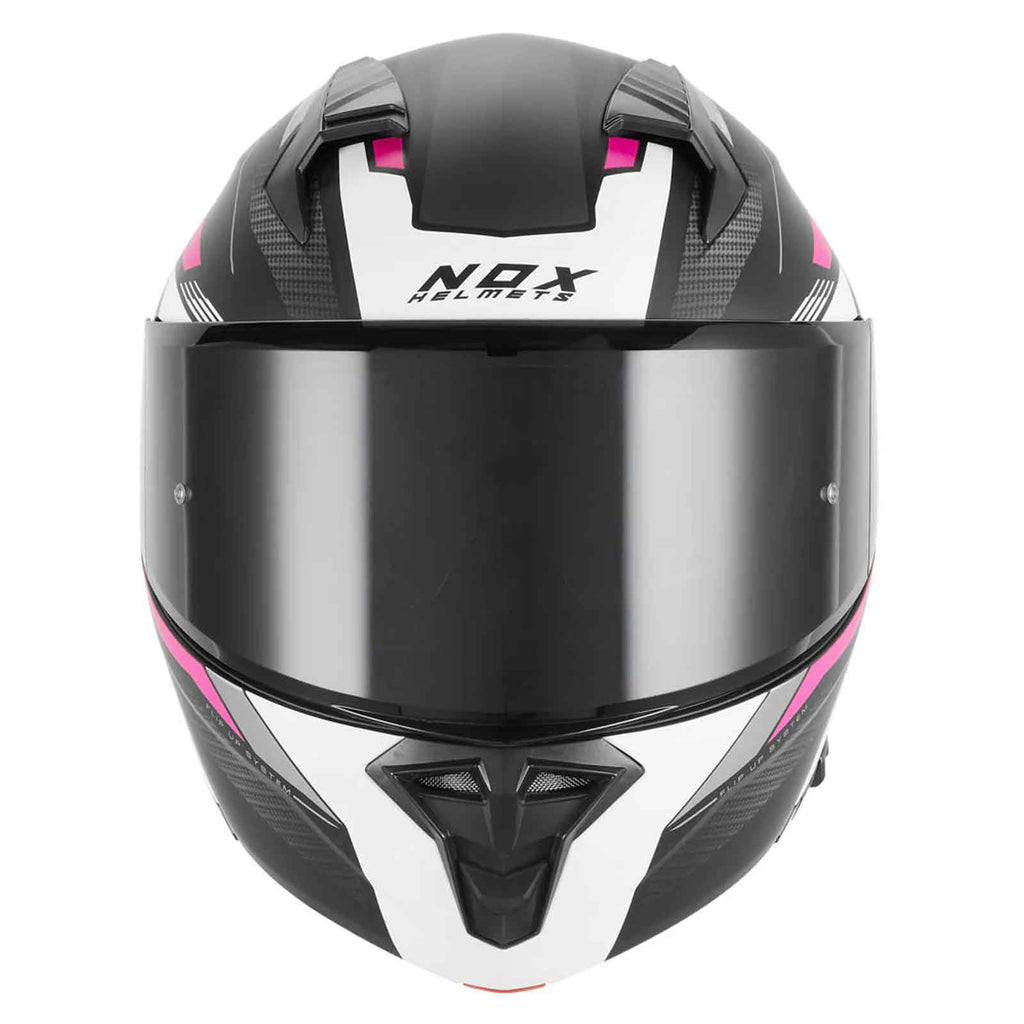 Casco Modular NOX N968 Shift Rosa / Blanco
