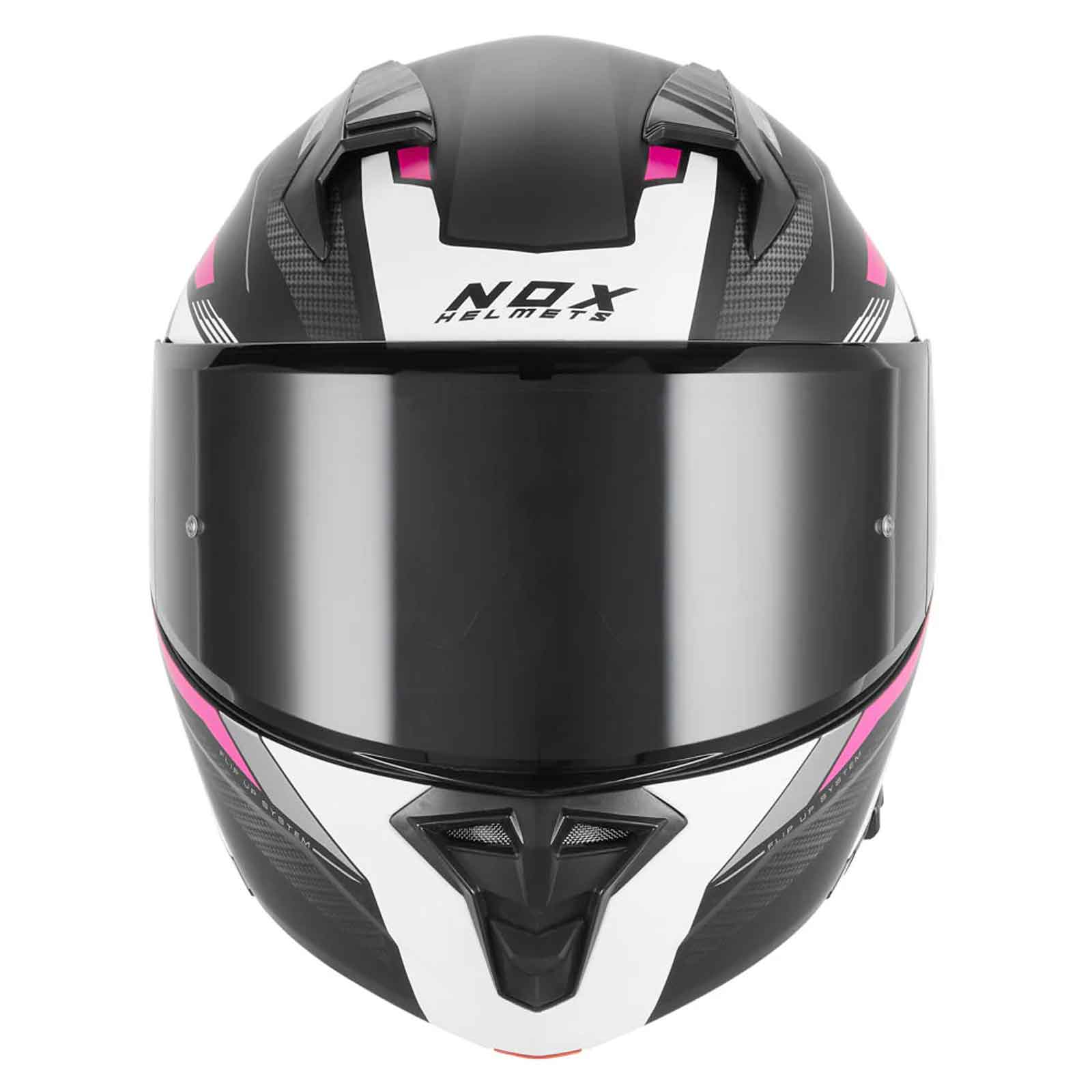 Casco Modular NOX N968 Shift Rosa / Blanco