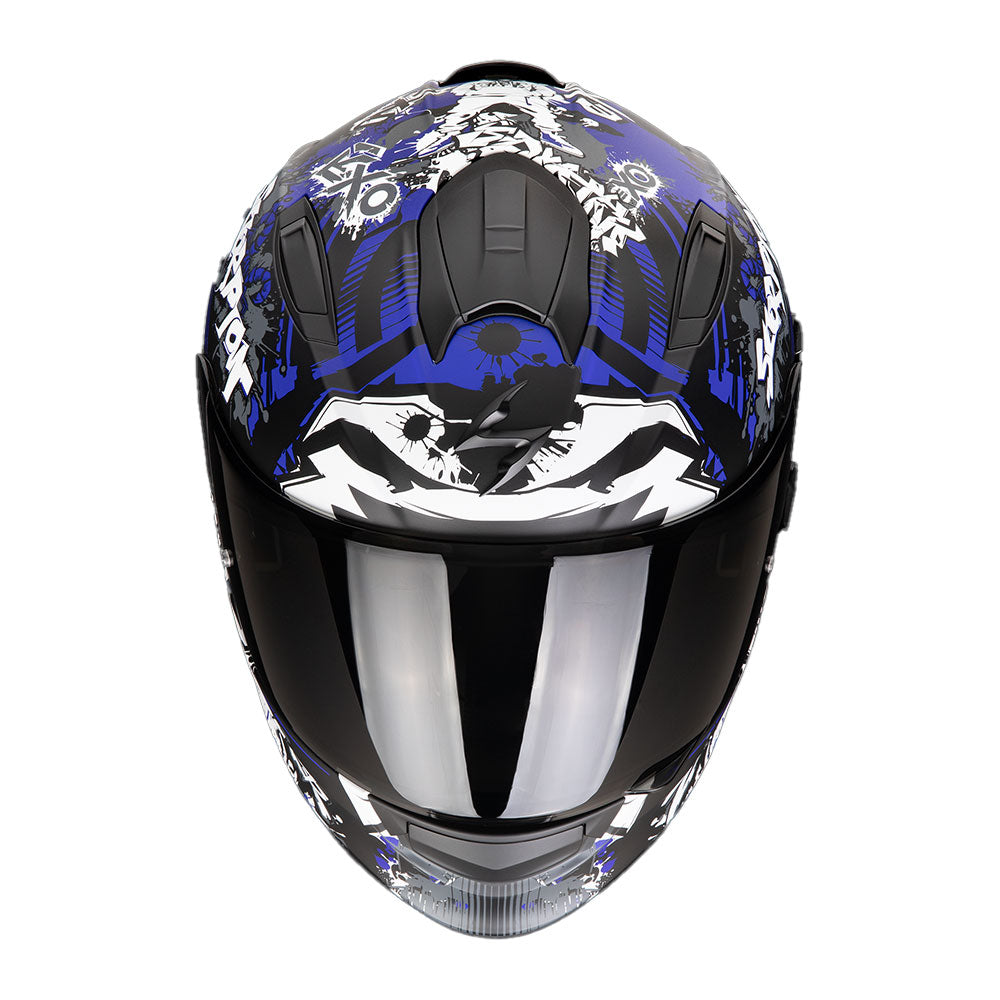CASCO SCORPION EXO-491 SPECTOR NEGRO / AZUL Imagen secundaria del producto
