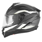 CASCO INTEGRAL REVO N304-S, NEGRO MATE Y BLANCO