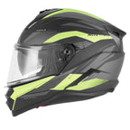 CASCO INTEGRAL REVO N304-S, NEGRO MATE Y AMARILLO