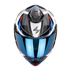 CASCO SCORPION EXO-1500 AIR SLEEK BLANCO / ROJO / AZUL