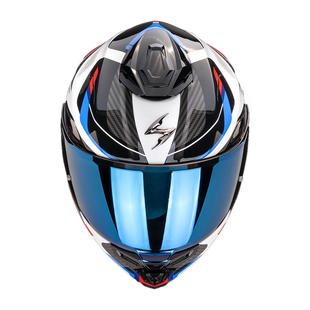 CASCO SCORPION EXO-1500 AIR SLEEK BLANCO / ROJO / AZUL