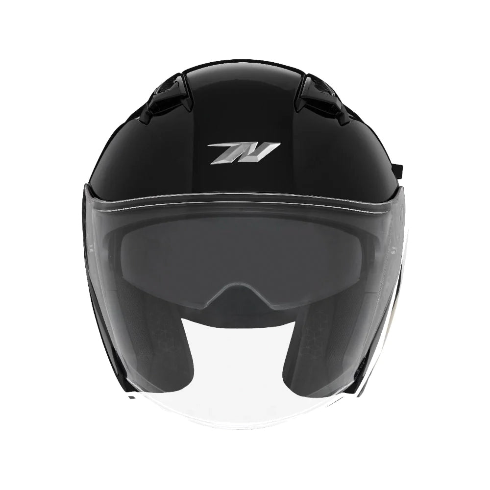 Casco Jet N130, Negro Brillante