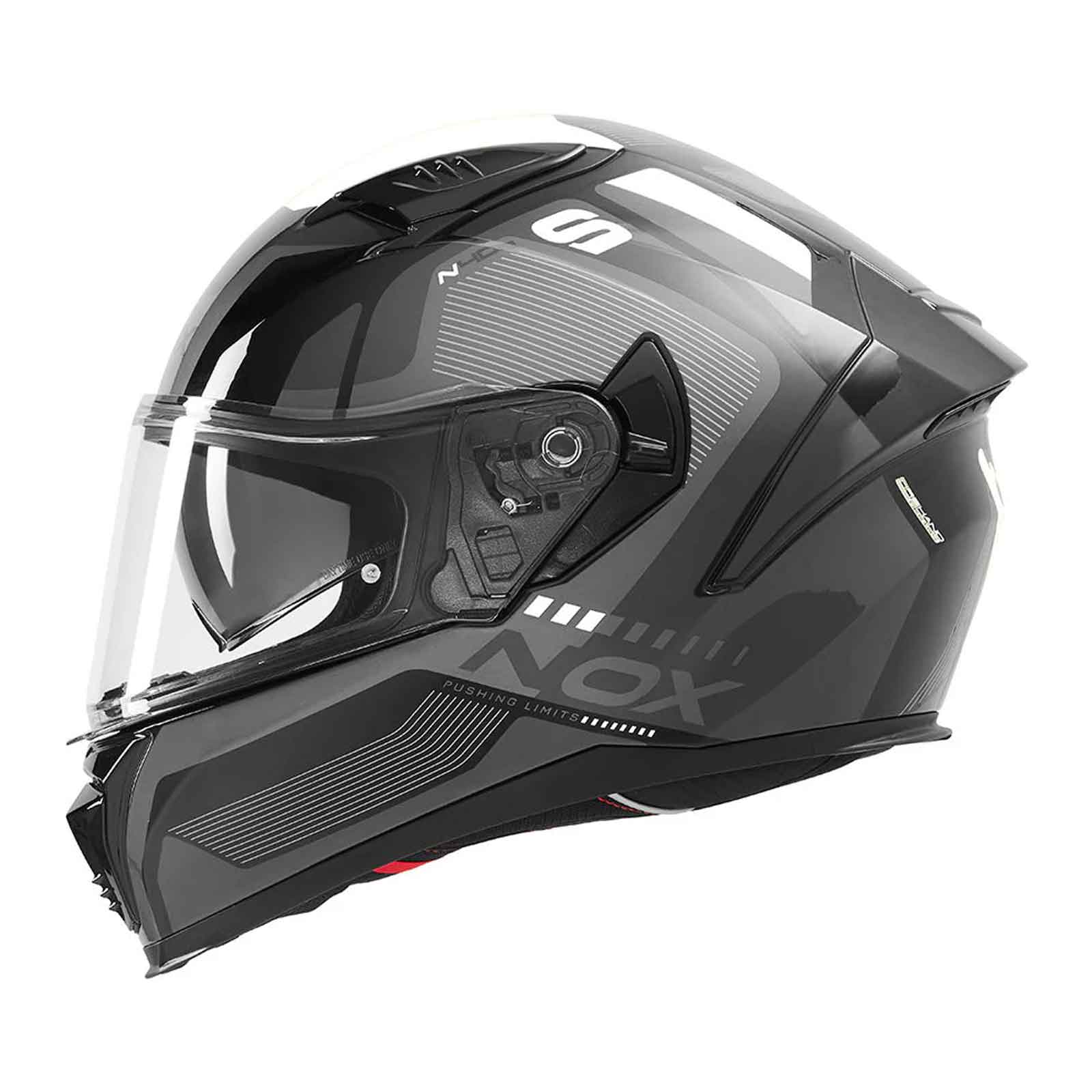 CASCO INTEGRAL NOX MENTOR N402 NEGRO BLANCO Imagen secundaria del producto