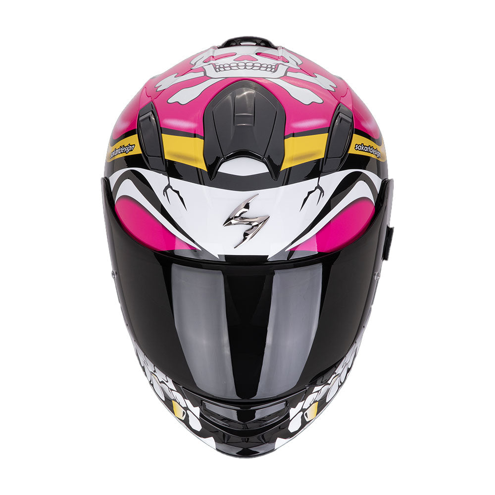 CASCO SCORPION EXO-491 PIRATE NEGRO / PINK Imagen secundaria del producto