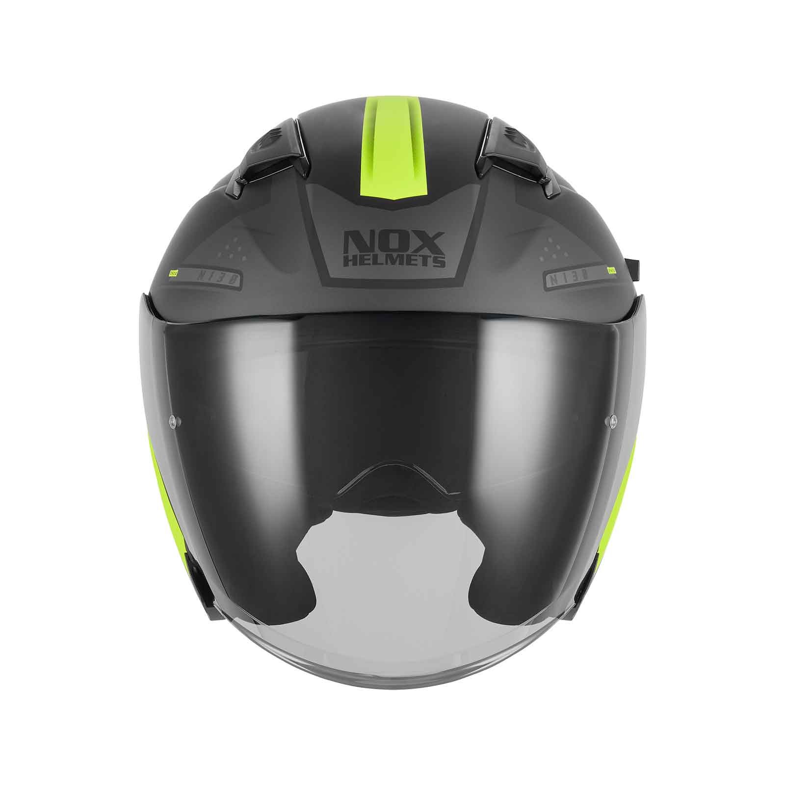 Casco Jet NOX N130 Ekto, Negro Mate/Amarillo Imagen secundaria del producto