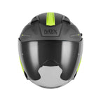 Casco Jet NOX N130 Ekto, Negro Mate/Amarillo