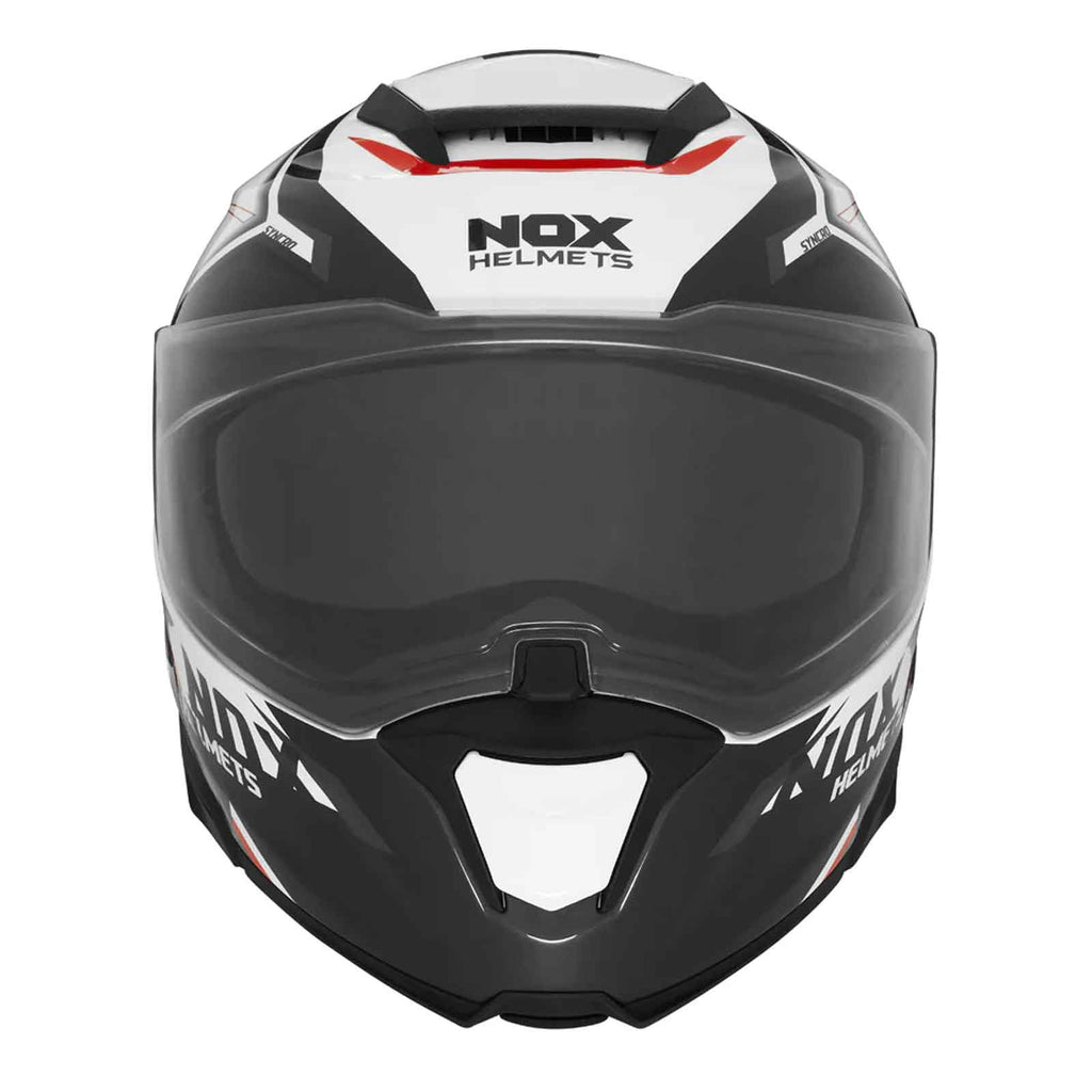 Casco Modular NOX N967 Conquer  Blaco / Negro