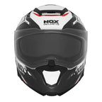 Casco Modular NOX N967 Conquer  Blaco / Negro
