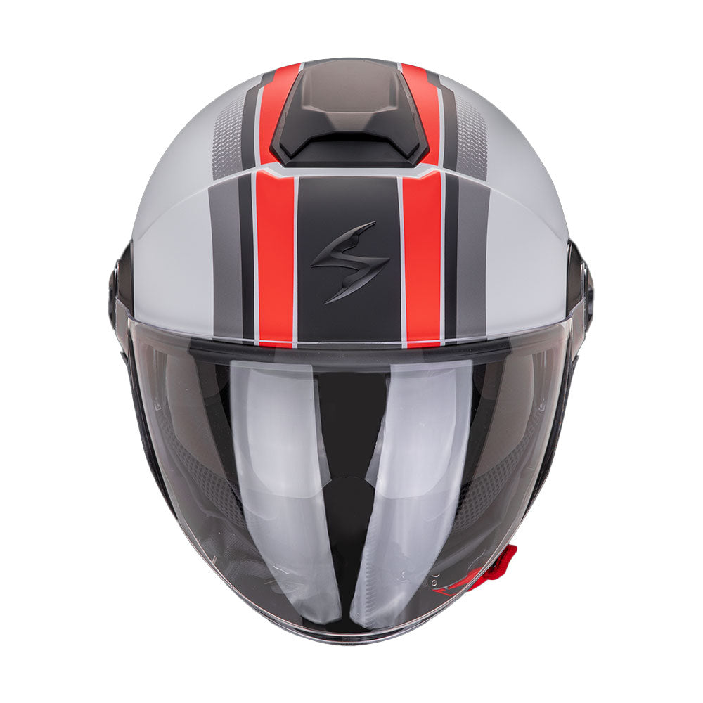 CASCO SCORPION EXO-CITY II VEL GRIS MATE-ROJO