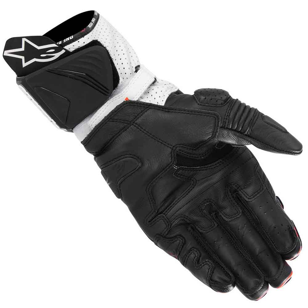 Guantes Alpinestars GP Pro R4 Negros, Rojos y Blancos Fluorescentes Imagen secundaria del producto