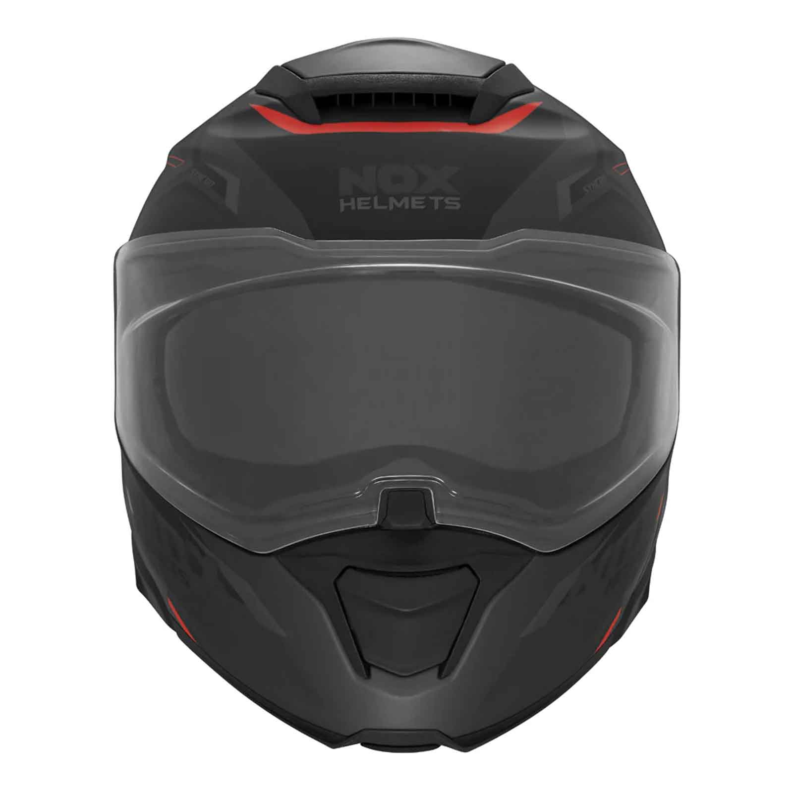 Casco Modular NOX N967 Conquer Neg / Rojo