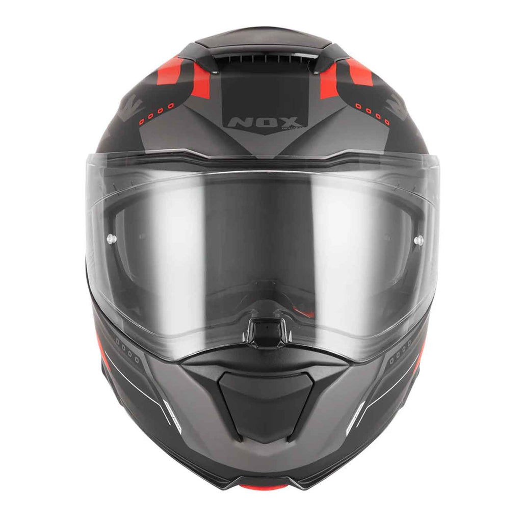 Casco Modular NOX N967 Conquer  Rojo / Negro