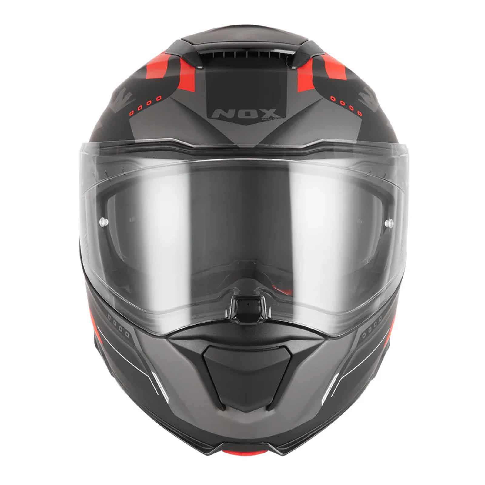 Casco Modular NOX N967 Conquer  Rojo / Negro