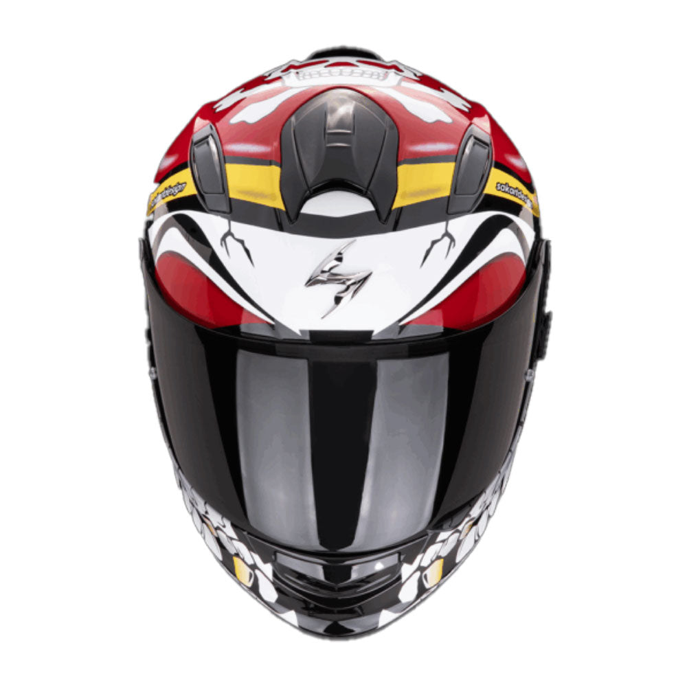 CASCO SCORPION EXO-491 PIRATE NEGRO / ROJO