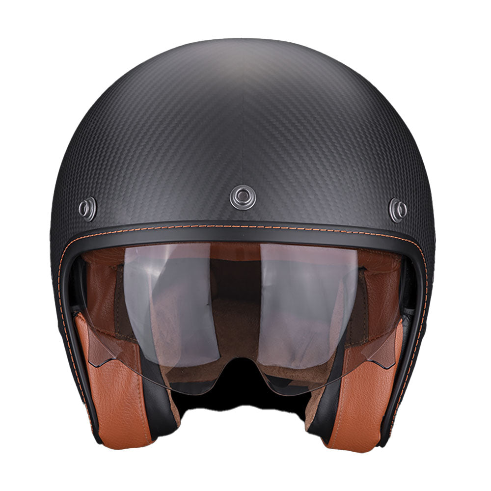 CASCO SCORPION BELFAST EVO CARBON SOLID NEGRO MATE